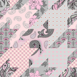 patchwork textile pattern seamless quilting vector image