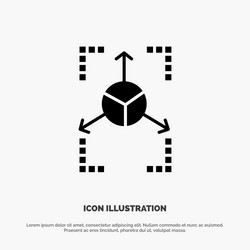 prototype grid database chart solid black glyph vector image