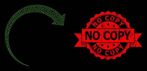textured no copy seal and web mesh rotate forward vector image