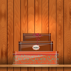 Tin boxes shelf Royalty Free Vector Image - VectorStock