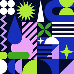 abstract color block geometric background print vector image