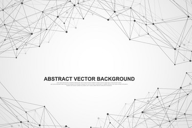 Abstract plexus background with connected lines vector