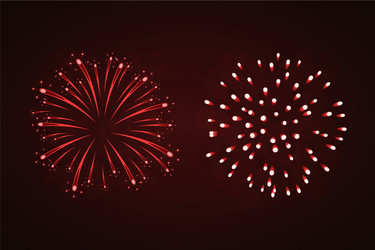 Bright Red Fireworks Burst Royalty Free Vector Image