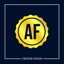 Initial letter af logo template design Royalty Free Vector