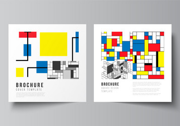 minimal layout two square format vector image