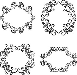 set of ornamental frames for text vector