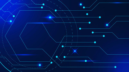 connected lines and dots big data visualization vector image