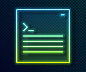 glowing neon line software web developer vector image