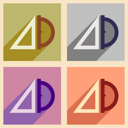 flat with shadow concept and mobile application vector image