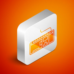 isometric computer keyboard icon isolated vector image