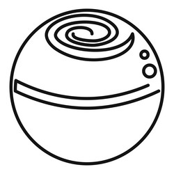 planet icon showing spiral galaxy forming in outer vector image