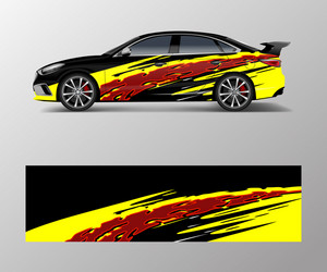 Racing Car Wrap Strip - Speed & Style Vector Image