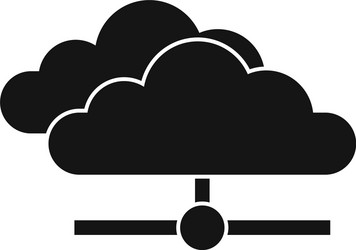 Server data cloud icon simple style vector