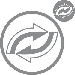reload refresh arrows loop simple single color vector image