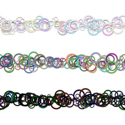 abstract circle pattern text divider line design vector image