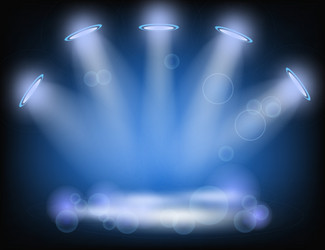 Blue stage lighting Royalty Free Vector Image - VectorStock