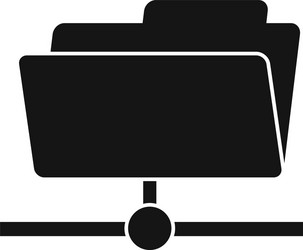 server folder icon simple style vector image