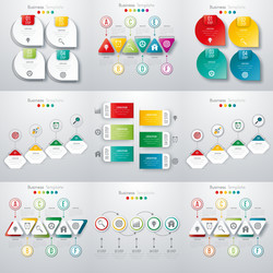 set with infographics Vector Image
