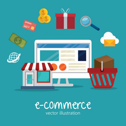 Shopping online design vector