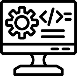 software linear style icon design vector image