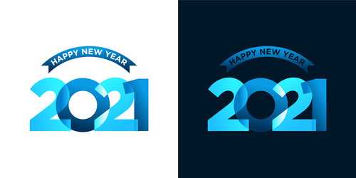 2021 happy new year colorful design template vector