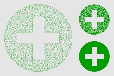 create mesh 2d model and triangle mosaic vector image