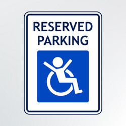 Disabled parking sign vector