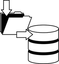 download data folder file database server storage vector image