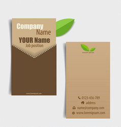 Modern business card template with nature vector