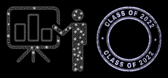Class of 2022 Stamp with Mesh Overlay vector image