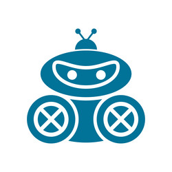 Happy robot Royalty Free Vector Image - VectorStock