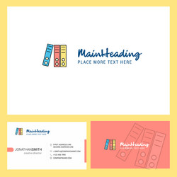 files logo design with tagline front and back vector image