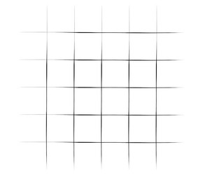 grid mesh graticule with grungy irregular lines vector image
