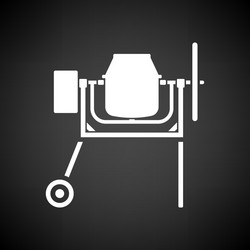 icon of concrete mixer vector