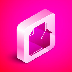 isometric upload file document icon isolated vector image