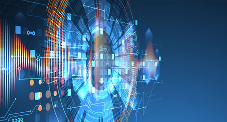 scientific and technological concept with the use vector image