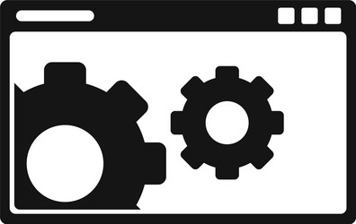 server web page icon simple style vector image