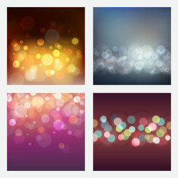 Abstract Bokeh Backgrounds - Sparkling Lights vector image