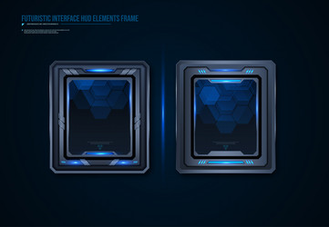 Futuristic frame hud element interface design Vector Image