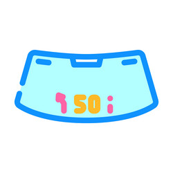 head up display hud augmented reality color icon vector image
