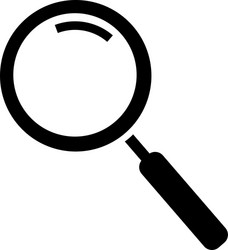 search icon flat magnifying glass vector