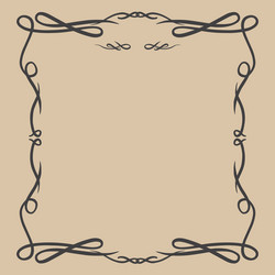 vintage empty frame in wild west style design vector image