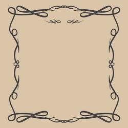 Vintage empty frame in wild west style design vector