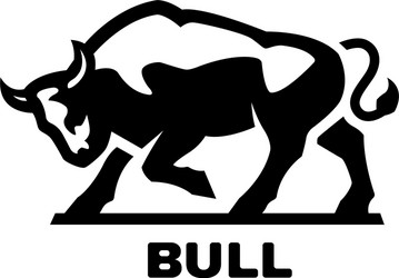 bull symbol logo black white style Vector Image