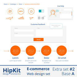 e-commerce web design elements extra set 2 vector image