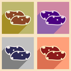 flat with shadow concept and mobile application vector image