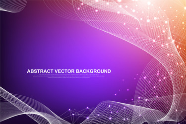futuristic abstract background blockchain vector image
