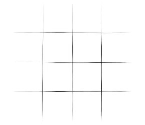 grid mesh graticule with grungy irregular lines vector image