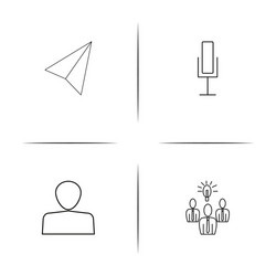 internet of things simple linear icon setsimple vector image