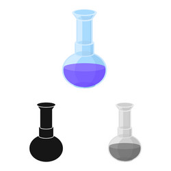 isolated object flask and lab symbol web vector image